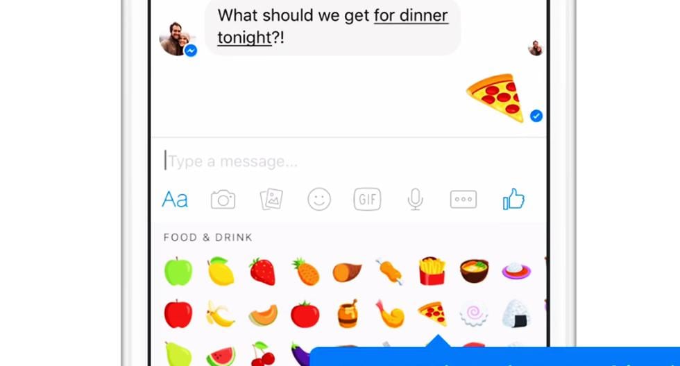 ¿Quieres enviar un emoji gigante a todos tus amigos de Messenger? Esto es lo que debes hacer de ahora en adelante. (Foto: Captura)