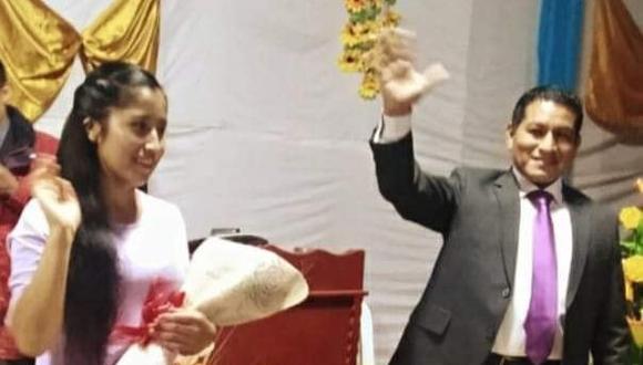 La novia Yaneth Sandoval junto a su prometido, el pastor Ronald Juan de Dios. (Foto: Facebook)