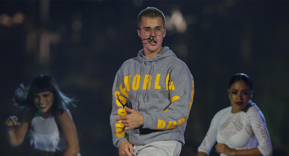 Justin Bieber recordó sus inicios durante su concierto en Lima luego de interpretar \"Baby\", tema que lo hizo saltar a la fama en todo el mundo. (Foto: El Comercio/Alonso Chero)