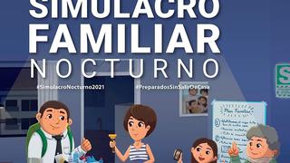 Indeci: simulacro nocturno familiar sin salir de casa se desarrollará este miércoles 13 de octubre