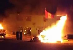 Huancavelica: queman dos patrulleros y atentan contra comisaría de Paucará