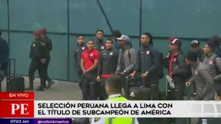 Selección Peruana llegó a Lima tras obtener el subcampeonato de América