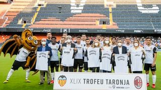 Valencia, con Burlamaqui de titular, venció en tanda de penales al Milán en amistoso de pretemporada