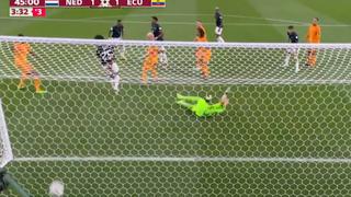 El primer tiempo del Ecuador vs. Países Bajos dejó una polémica: así fue el gol anulado a Estupiñán