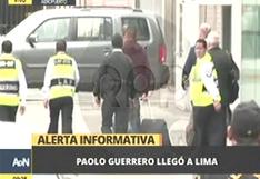 Paolo Guerrero llegó a Lima para empezar la defensa de su caso