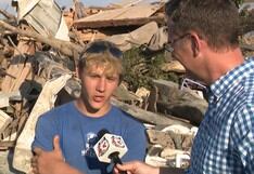 Un tornado destruyó su casa en Iowa, lo entrevistaron y solo pidió unos nuevos palos de golf