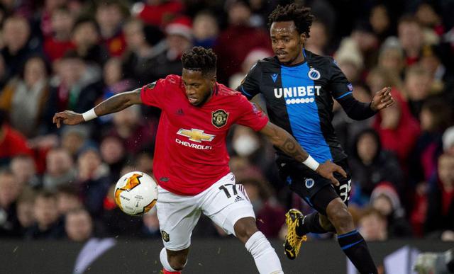 Estas fueron las mejores fotografías del partido entre Manchester United y Brujas por los dieciseisavos de final de la UEFA Europa League. EFE/EPA/PETER POWELL