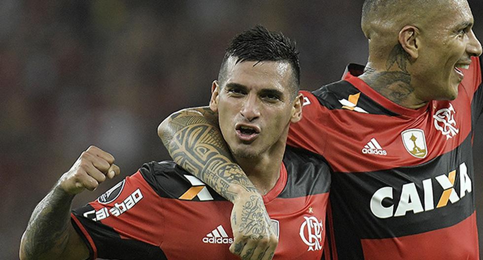 Miguel Trauco vive un gran momento en el Flamengo. El lateral de la Selección Peruana debutó en la Copa Libertadores con un increíble gol ante San Lorenzo. (Foto: Getty Images)