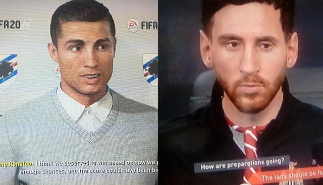 Messi y CR7 podrán ser entrenadores en FIFA 20. (Captura de pantalla)