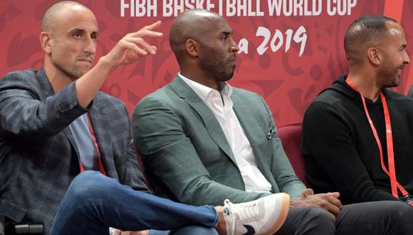 Manu Ginóbili y Kobe Bryant. (Foto: AFP)