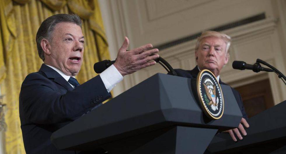 Juan Manuel Santos se reunió el jueves con Donald Trump en la Casa Blanca (Foto: EFE)