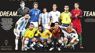 Xavi, Lionel Messi, Cristiano Ronaldo, Pelé y Maradona en equipo histórico de Balón de Oro