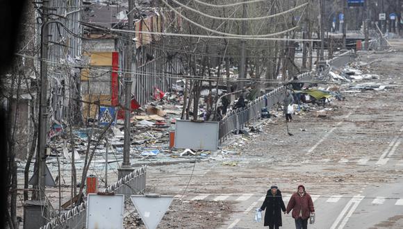 Así se ve Mariúpol, Ucrania, luego de ser arrasada por las fuerzas rusas. EFE