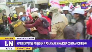 Miraflores: reportan enfrentamientos entre la PNP y manifestantes | VIDEO