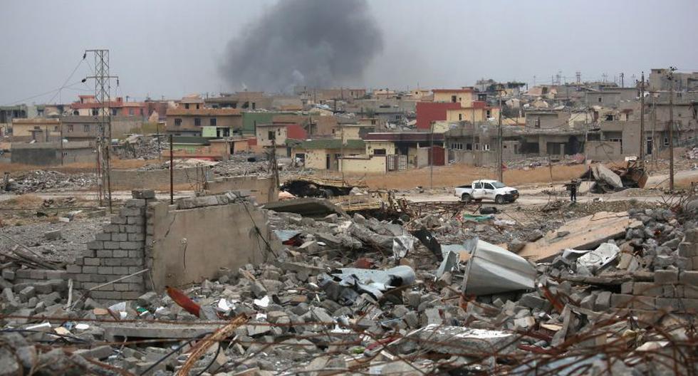 Humo sobre Sinjar. (Foto: Getty Images)