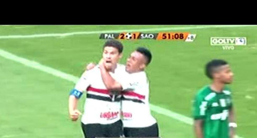 Palmeiras tuvo problemas ante Sao Paulo pero al final se impuso. (Foto: captura - GolTV - YouTube)