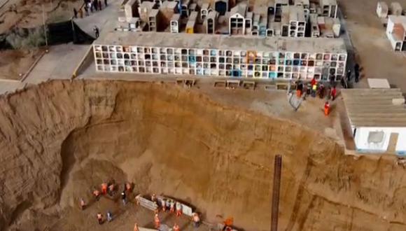 Esta obra que busca la construcción de almacenes fue paralizada el pasado 27 de abril. (Foto: América Noticias)