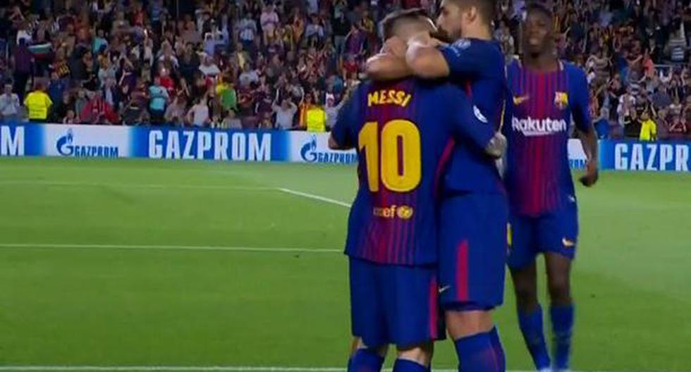 Lionel Messi abrió el marcador en el Camp Nou justo antes del final del primer tiempo. (Video: YouTube)