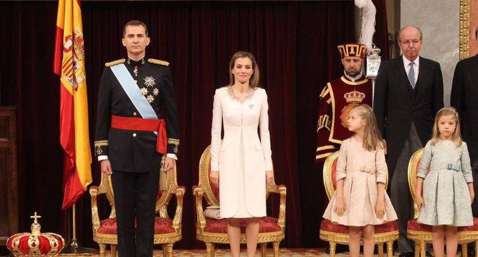 La nueva familia real de España durante la ceremonia de proclamación.(Foto: Casa Real de España)