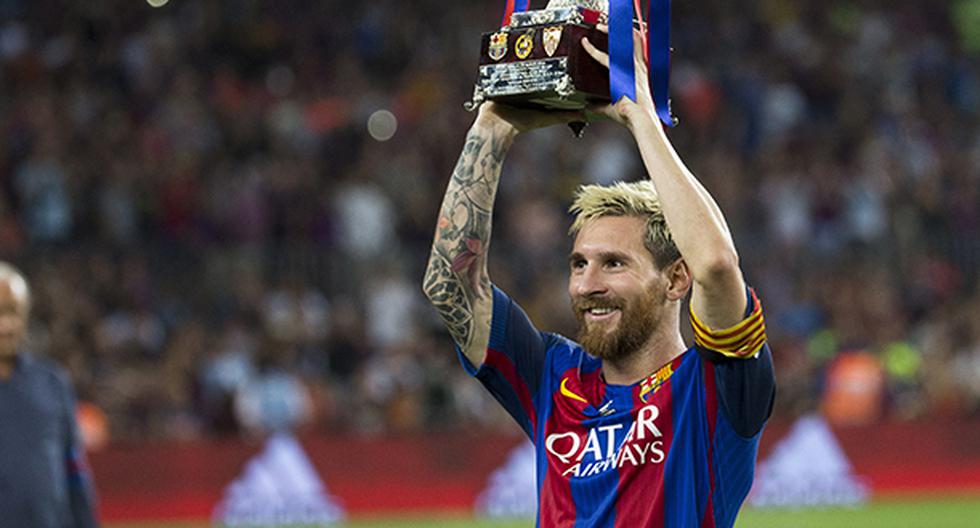 Lionel Messi ganó su primer título con el Barcelona como capitán. (Foto: EFE)
