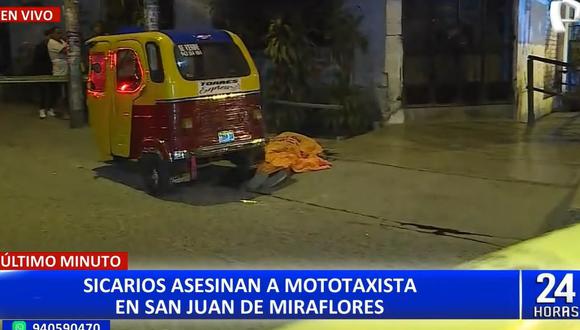 Sicarios en moto matan a balazos a mototaxista extranjero en la Av. Manuel Iglesias. (24 Horas)