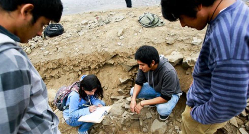 Equipo de investigadores liderado por arqueólogo Luis Ángel encontró restos de un auquénido. (Foto: Andina)