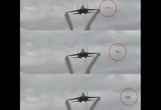 YouTube: Captan OVNI en presentación de aviones de combate (VIDEO)