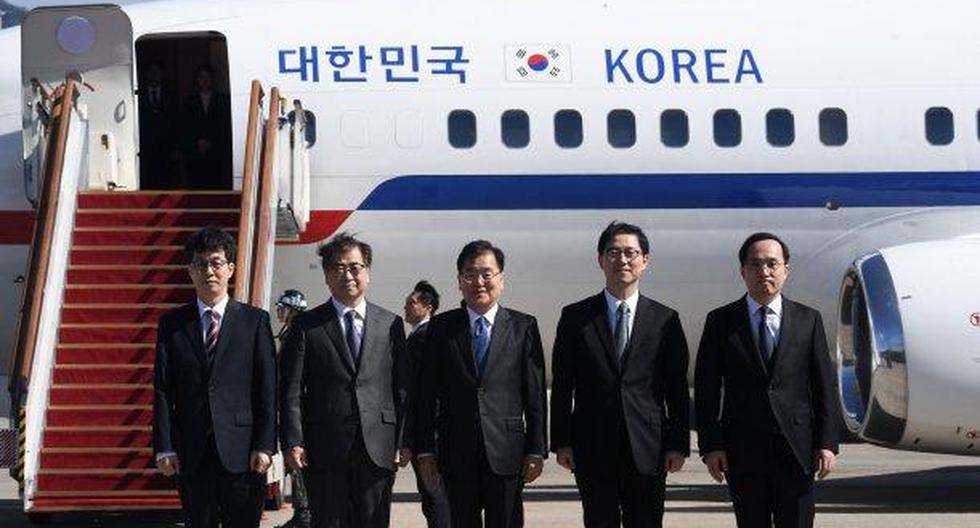 Delegación de Corea del Sur que viajará a Pyongyang. (Foto: EFE)