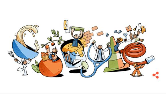 Doodle de Google por el Día del Trabajo 2023
