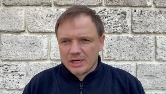 Kirill Stremousov habla en un lugar desconocido en un mensaje de video publicado en su canal de Telegram el 9 de noviembre de 2022. (REUTERS).