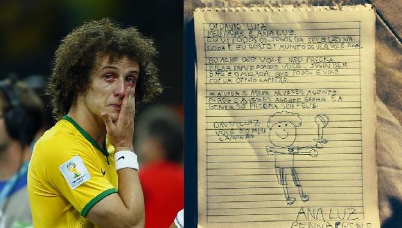 Niña le escribió conmovedora carta al brasileño David Luiz