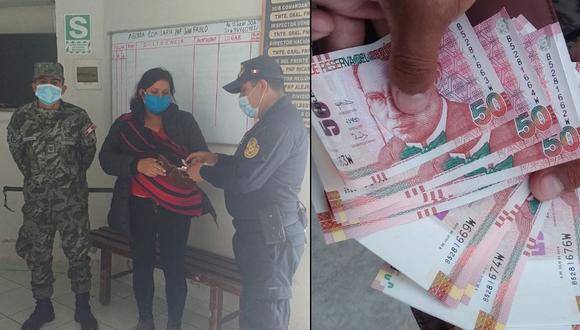 Cajamarca: militar devuelve billetera con 1000 soles a madre de familia. (Foto: Mindef Perú)