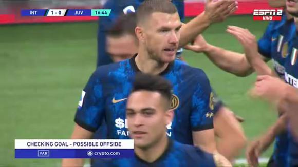 Edin Dzeko anotó el 1-0 del Inter vs. Juventus. (Video: ESPN)