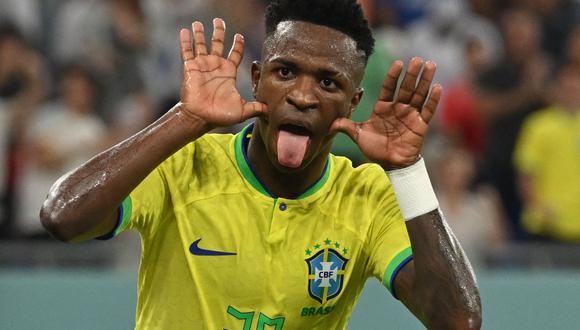 Vinicius Jr. destacó en el partido ante Suiza por el Mundial Qatar 2022 | Foto: AFP