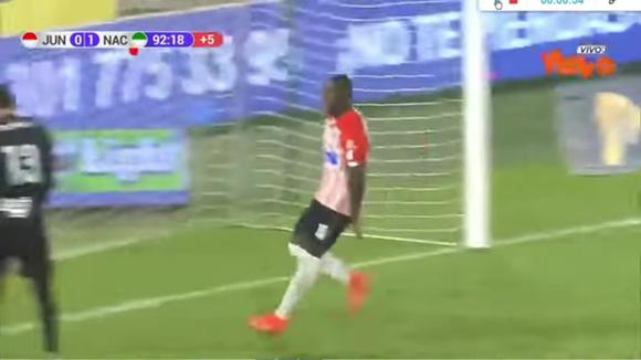 Edwuin Cetré anotó en el último minuto el empate de Junior sobre Atlético Nacional. (VIDEO: WIN SPORTS)