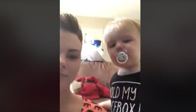 Así fue como reaccionó el bebé de esta señorita ante el 'llanto' de su madre. | Facebook