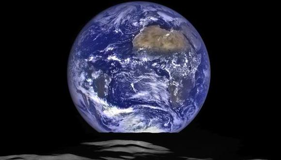 Difunden espectacular imagen de la Tierra captada desde la Luna