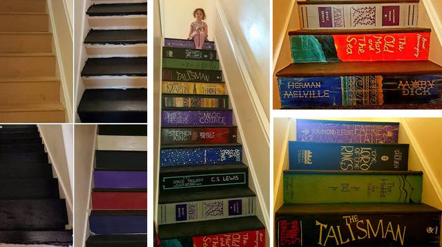 Los libros toman el protagonismo en esta original escalera - 1