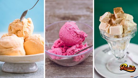 En esta nota aprenderás a preparar un helado básico de vainilla, una versión rápida con fresas y queso helado, una delicia arequipeña. (Fotos: Unsplash / Archivo GEC)
