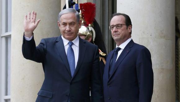 Hollande y Netanyahu visitaron la gran sinagoga de París