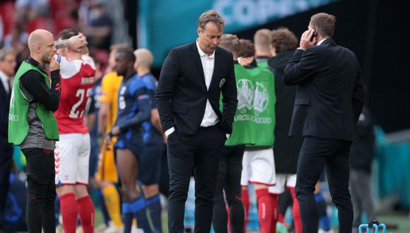 Kasper Hjulmand reveló que se sintieron presionados por UEFA para jugar el Dinamarca vs. Finlandia. (Foto: AFP)