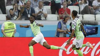 Nigeria venció 2-0 a Islandia y le dio vida a Argentina en el Grupo D del Mundial Rusia 2018