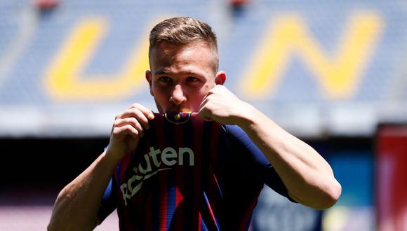 Arthur Melo juega como centrocampista en el Barcelona de LaLiga española. (Foto: AFP)