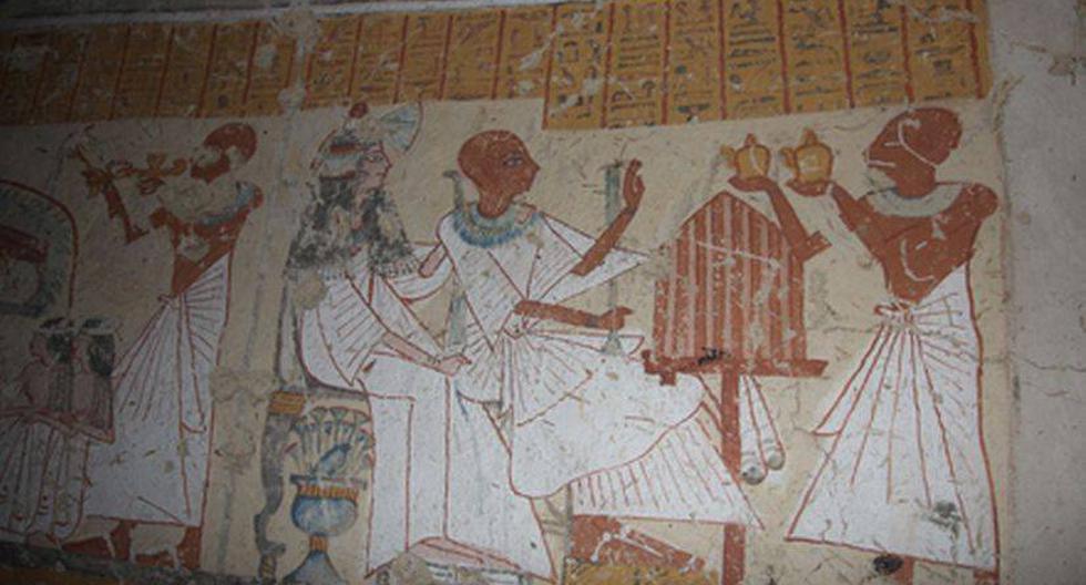 Los murales en la tumba. (Foto: Ahram Online)