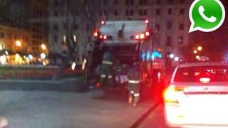 Vía WhatsApp: Camión de la MML invade berma de Plaza San Martín