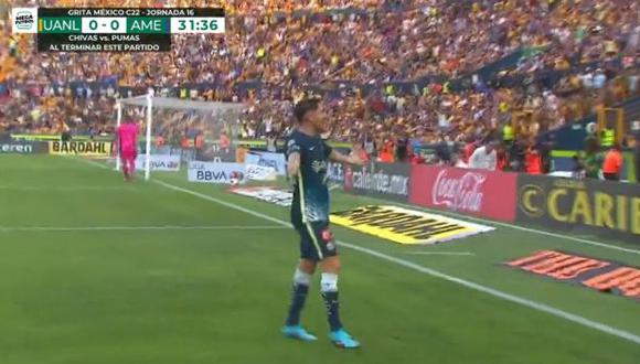 Gol de Diego Valdés para el 1-0 de América vs. Tigres. (Captura: TUDN)