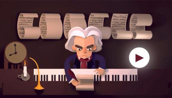 Beethoven busca sus partituras en nuevo 'doodle' de Google