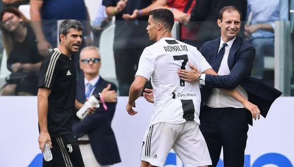 Massimiliano Allegri contó las razones de la ausencia de Cristiano Ronaldo en The Best (Foto: AFP).
