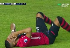 Melgar vs. Potosí: Pellerano sufrió fuerte falta que lo obligó a salir lesionado a los seis minutos de iniciado el partido por la Sudamericana [VIDEO]