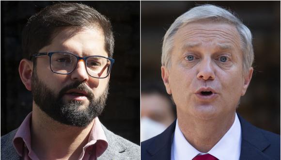 Gabriel Boric (izquierda) y José Antonio Kast son los los favoritos para pasar a la segunda vuelta en Chile. (CLAUDIO REYES / AFP).